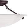 3_Livex Oasis 16" Wide Bronze and Alabaster Bowl Ceiling Light more views