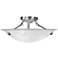 Livex Oasis 16" Wide Brushed Nickel and Alabaster Bowl Ceiling Light