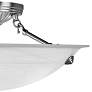 3_Livex Oasis 16" Wide Brushed Nickel and Alabaster Bowl Ceiling Light more views
