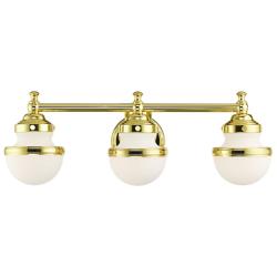 Livex Oldwick 24" Wide Polished Brass 3-Light Bath Light