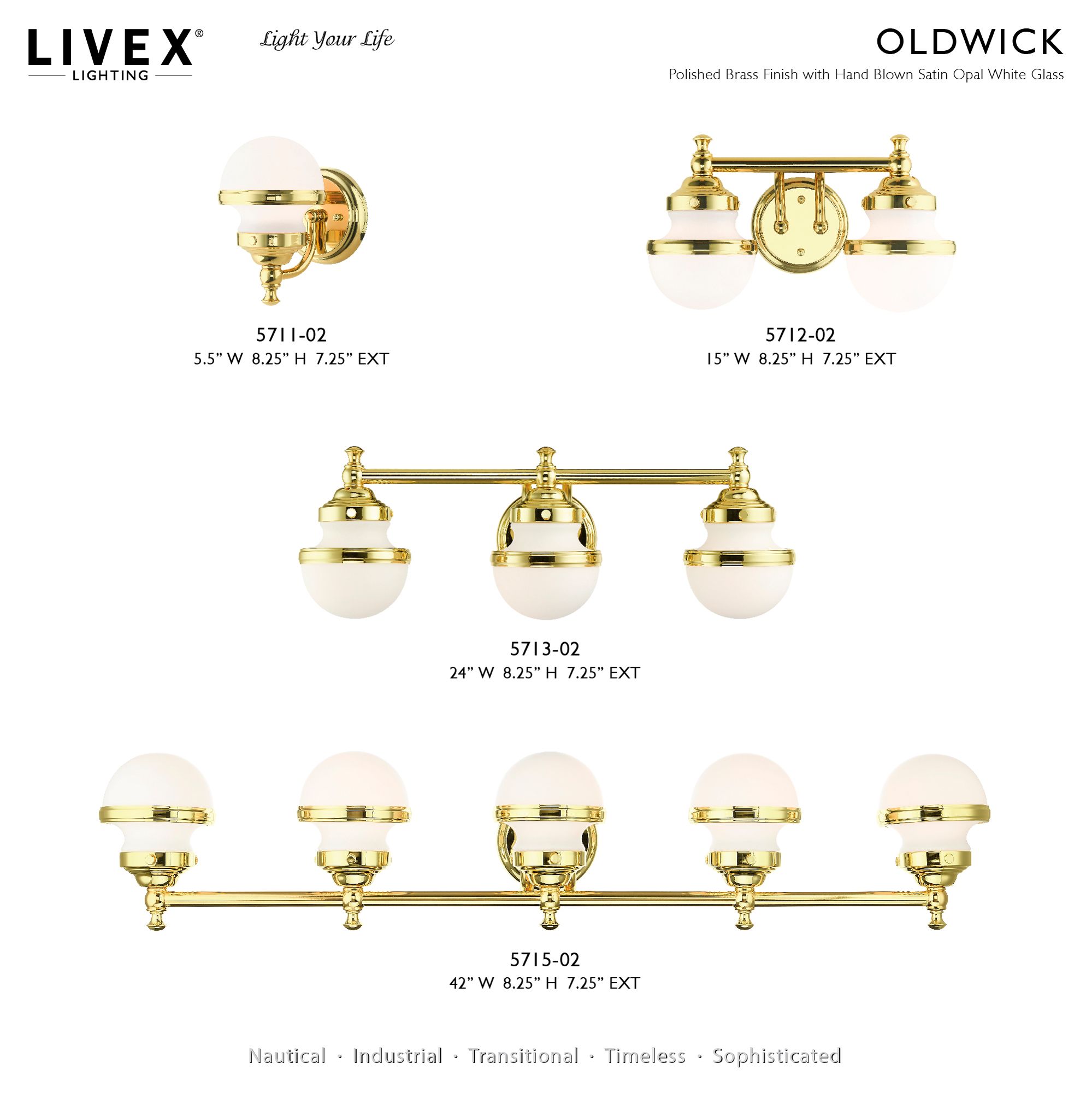 Image 3 Livex Oldwick 24" Wide Polished Brass 3-Light Bath Light more views