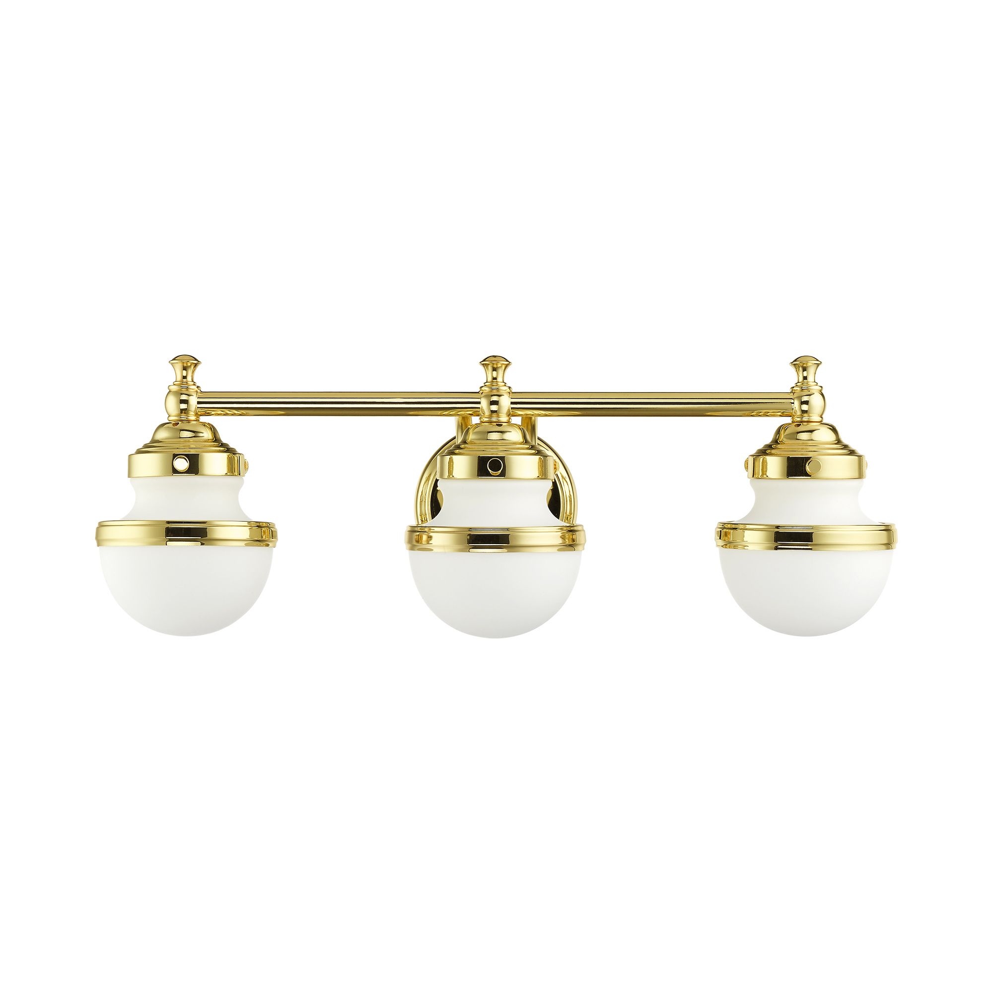 Image 4 Livex Oldwick 24" Wide Polished Brass 3-Light Bath Light more views