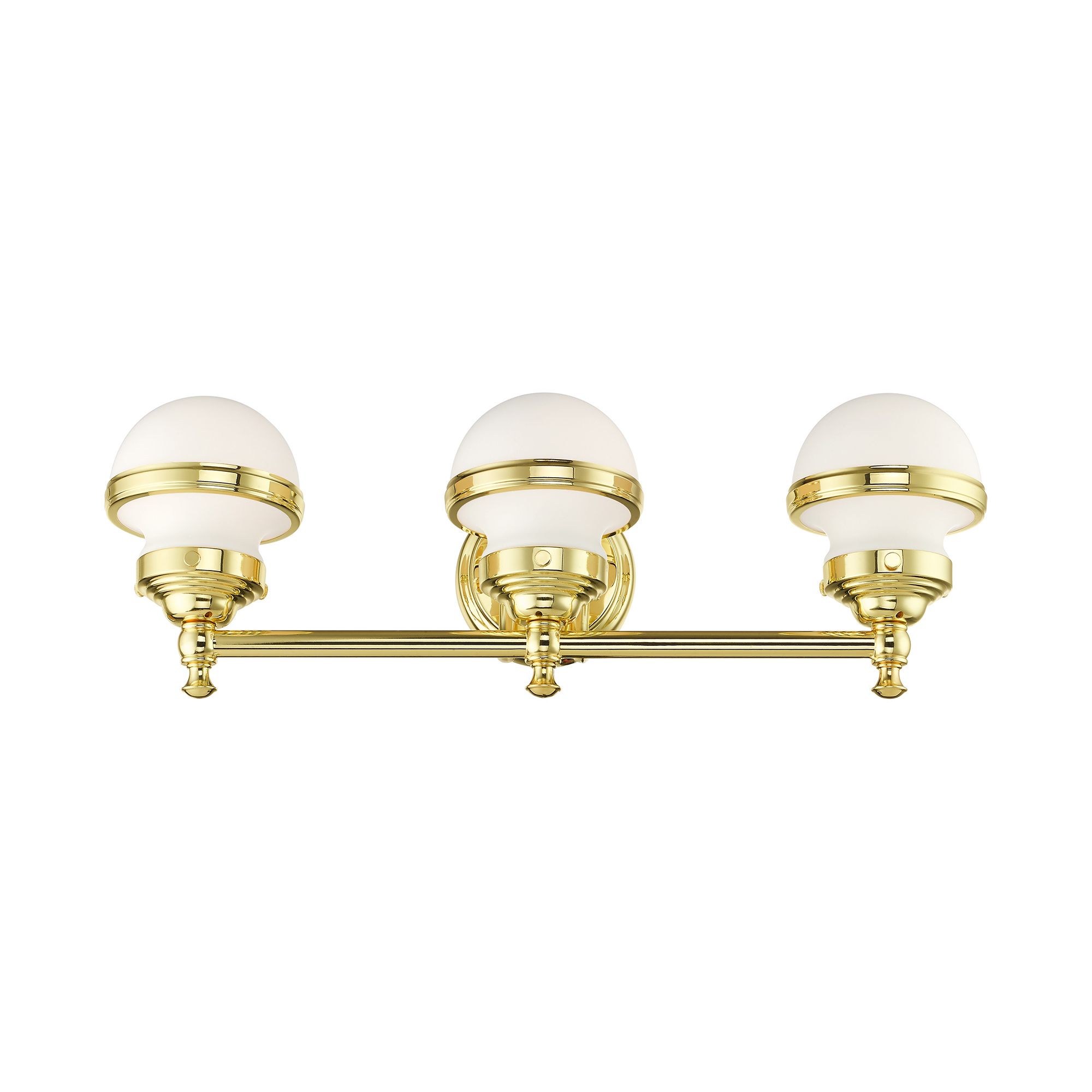 Image 5 Livex Oldwick 24" Wide Polished Brass 3-Light Bath Light more views