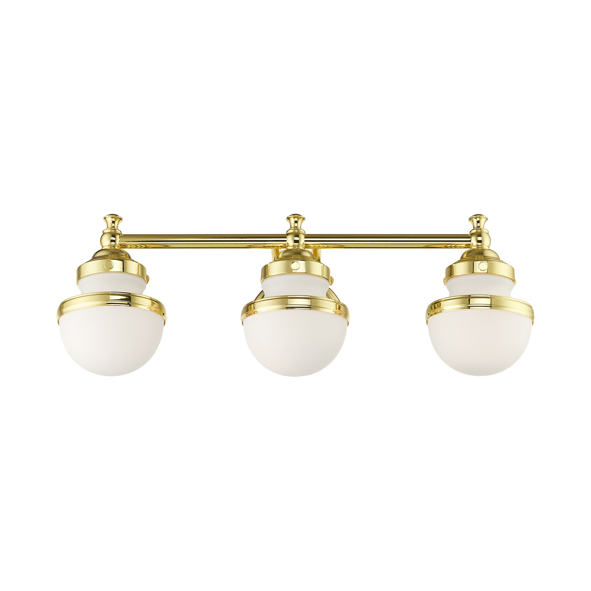 Image 6 Livex Oldwick 24" Wide Polished Brass 3-Light Bath Light more views