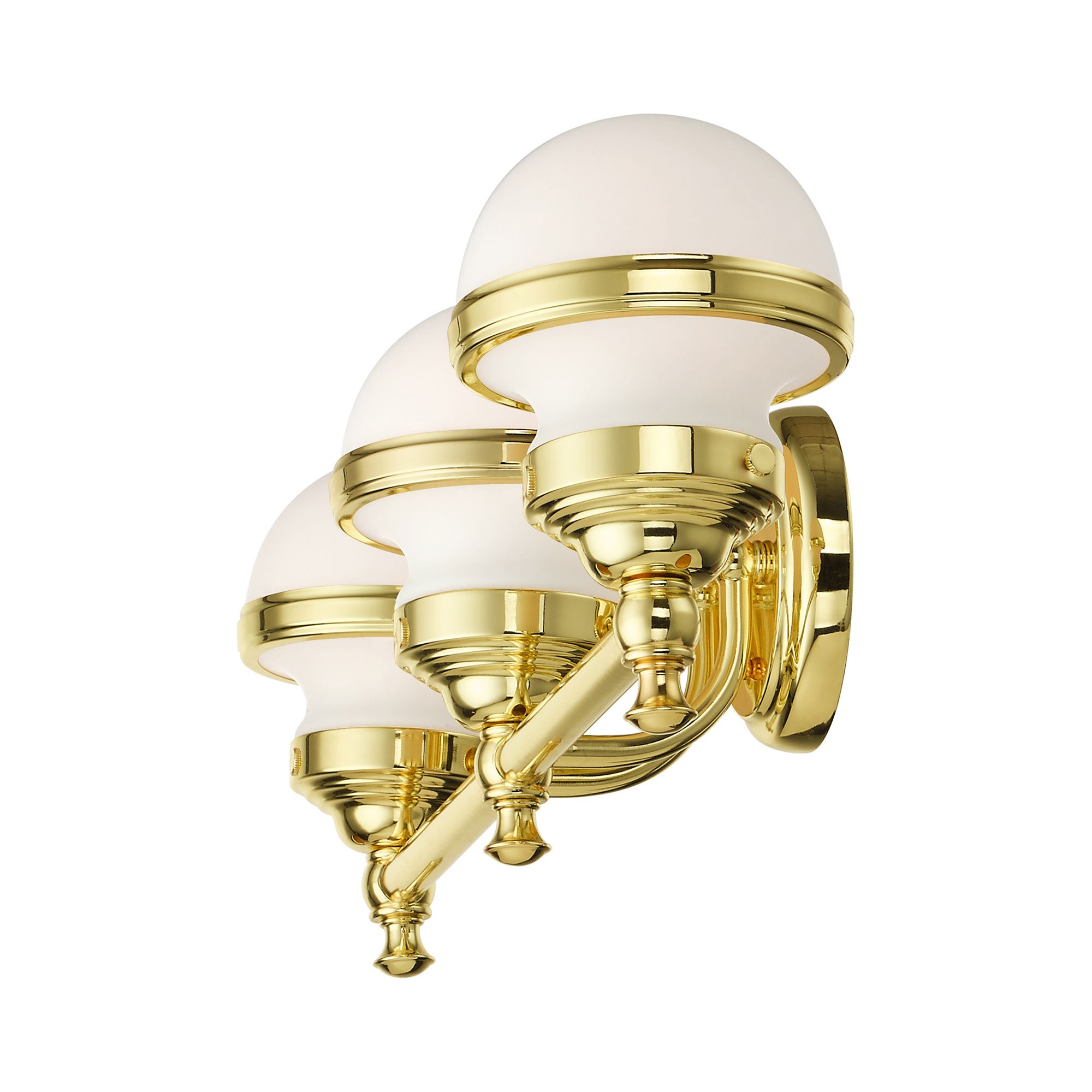Image 7 Livex Oldwick 24" Wide Polished Brass 3-Light Bath Light more views