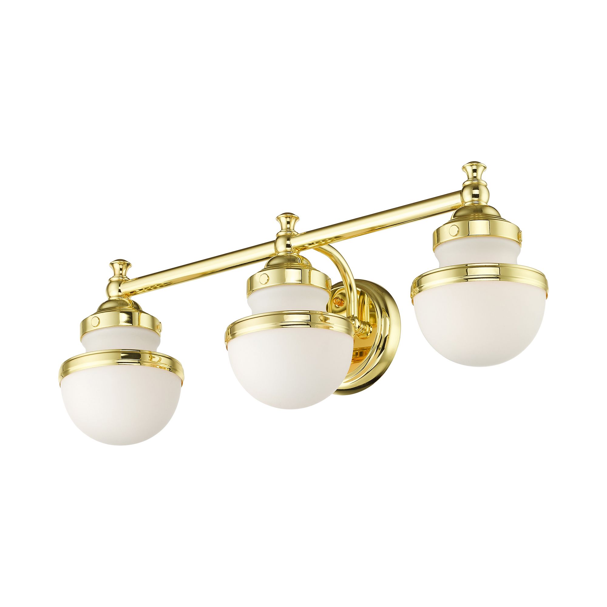Livex Oldwick 24" Wide Polished Brass 3-Light Bath Light