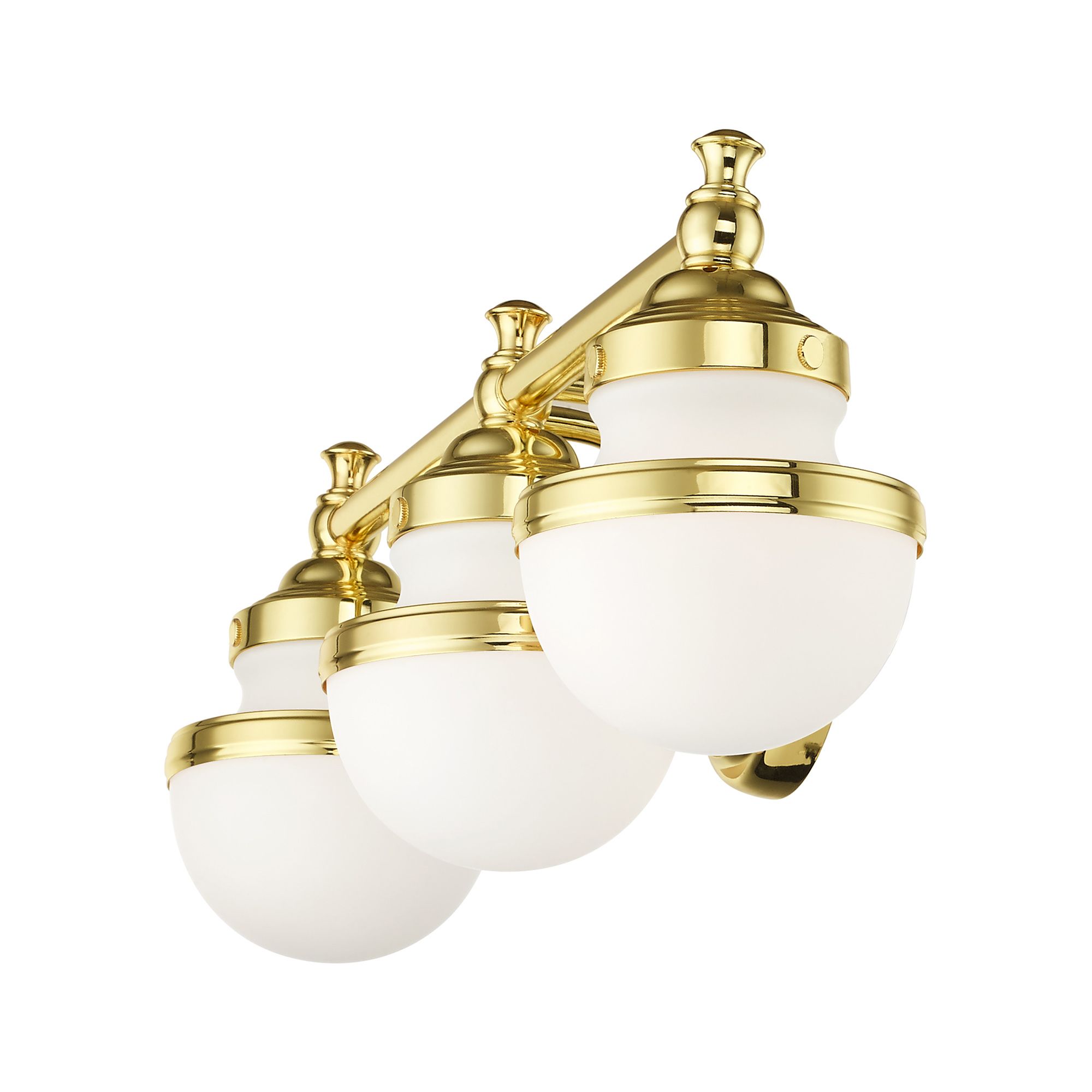Livex Oldwick 24" Wide Polished Brass 3-Light Bath Light