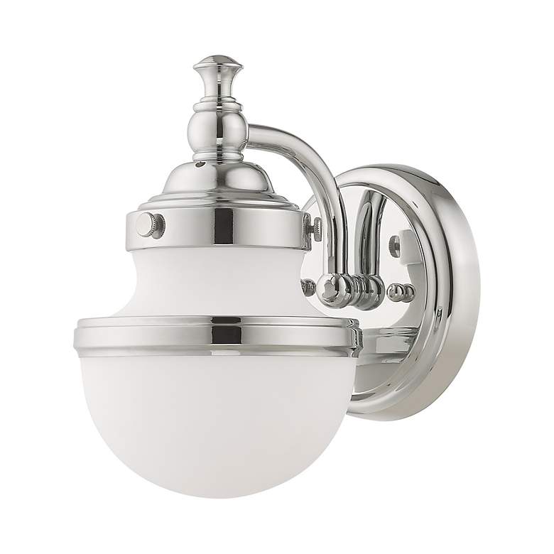 Image 3 Livex Oldwick 8 1/4" High Brushed Nickel Wall Sconce more views