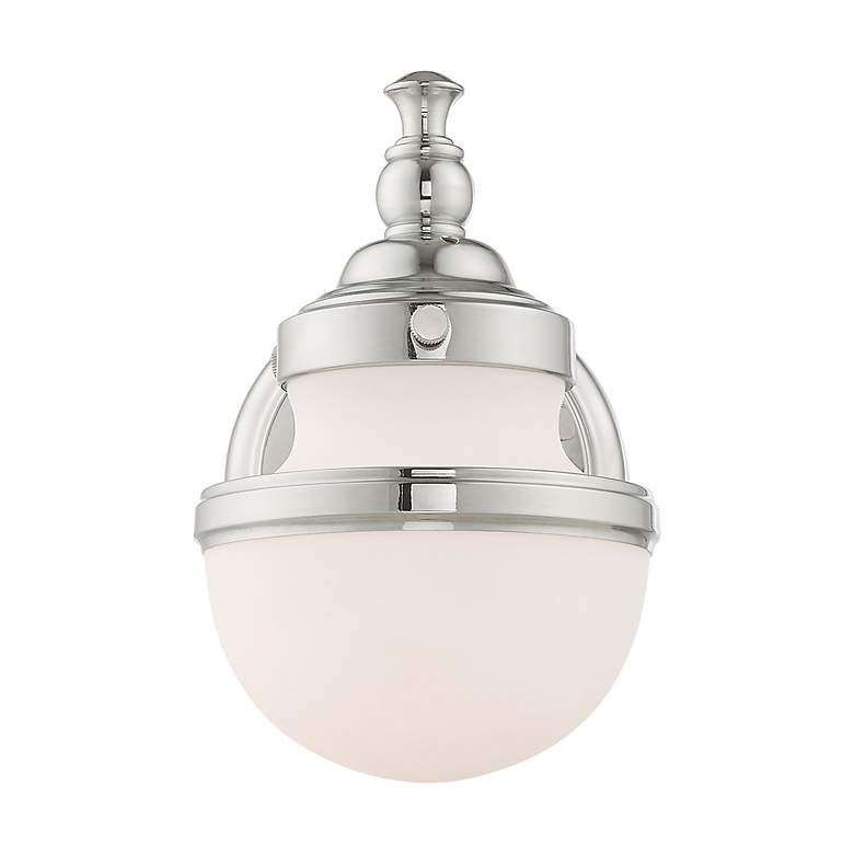 Image 4 Livex Oldwick 8 1/4" High Brushed Nickel Wall Sconce more views