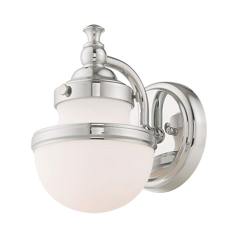 Image 5 Livex Oldwick 8 1/4" High Brushed Nickel Wall Sconce more views