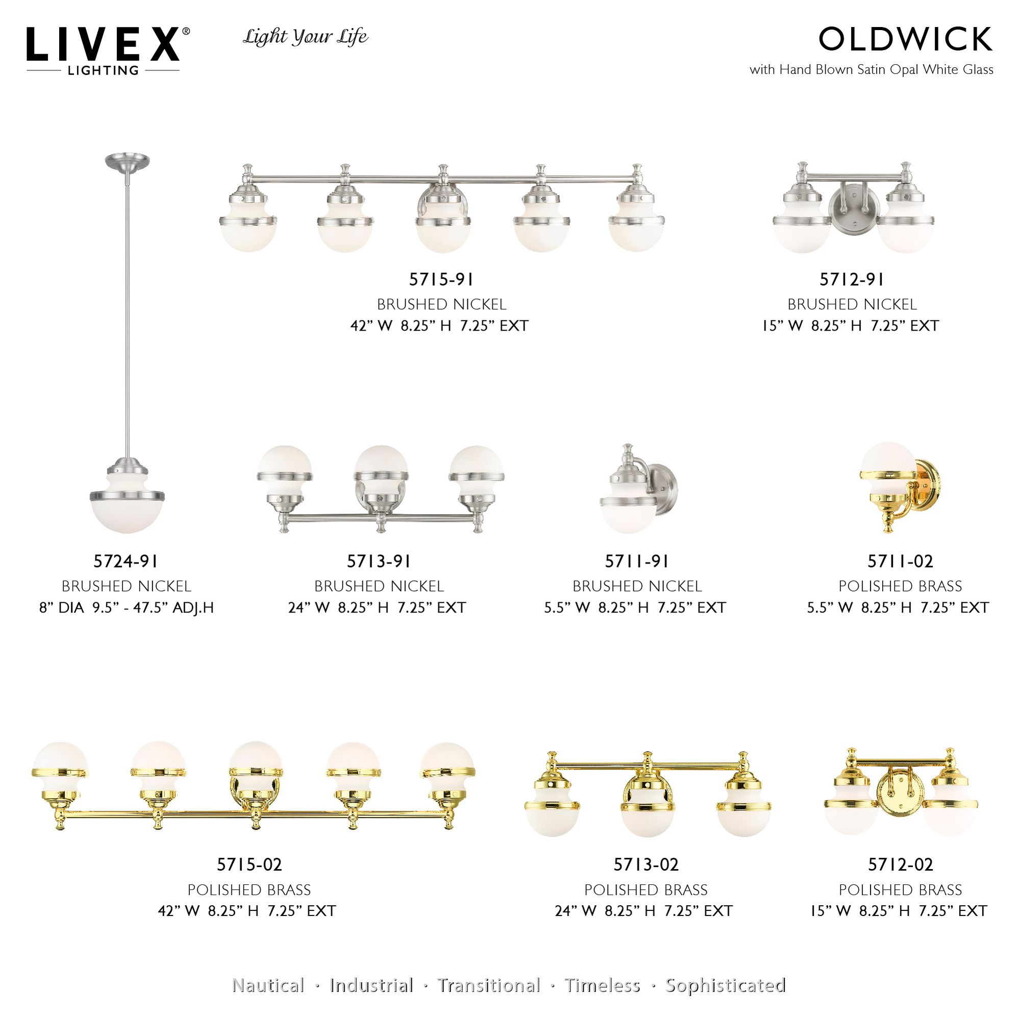 Livex Oldwick 8 1/4" High Brushed Nickel Wall Sconce