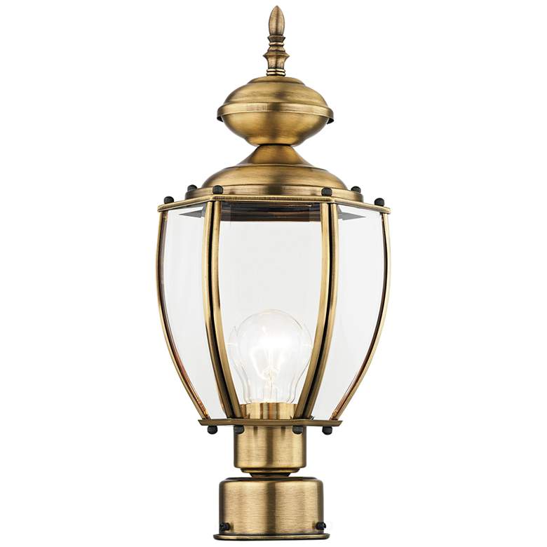 Image 2 Livex Outdoor Basics 16 1/2" Antique Brass Outdoor Post Mount Light