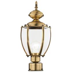 Livex Outdoor Basics 16 1/2" Antique Brass Outdoor Post Mount Light