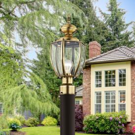 Livex Outdoor Basics 16 1/2" Antique Brass Outdoor Post Mount Light Livex Outdoor Basics 16 1/2" Antique Brass Outdoor Post Mount Light