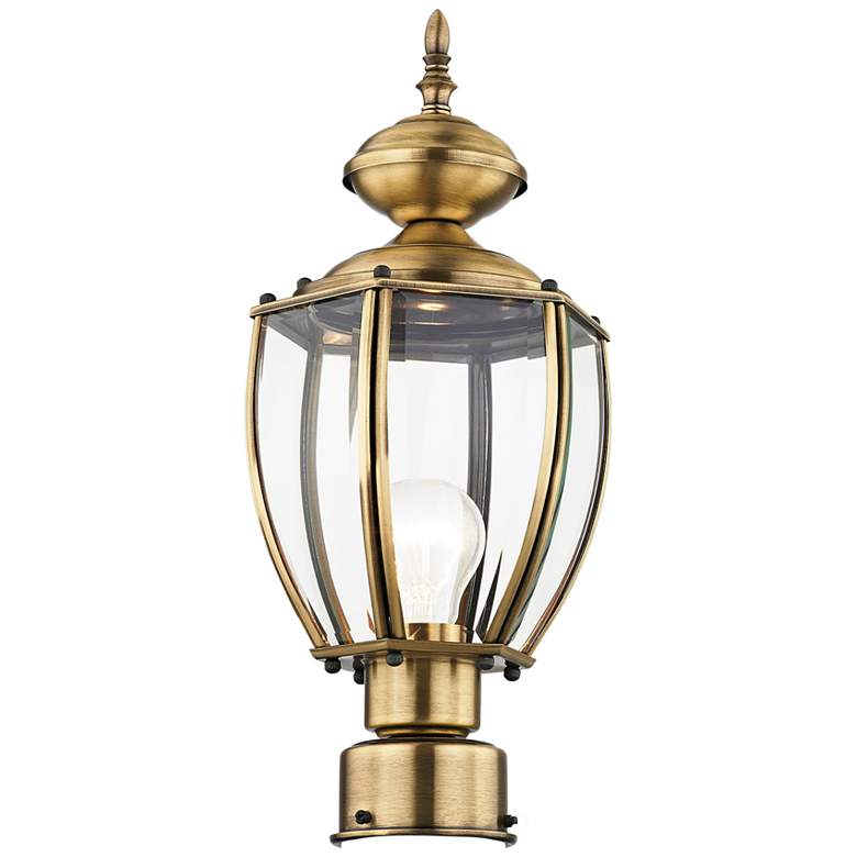 Image 3 Livex Outdoor Basics 16 1/2" Antique Brass Outdoor Post Mount Light more views