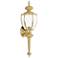 Livex Outdoor Basics 25 1/4" High Polished Brass Lantern Wall Light