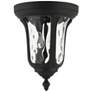 2_Livex Oxford 13 3/4" High Textured Black Lantern Outdoor Ceiling Light