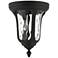 Livex Oxford 13 3/4" High Textured Black Lantern Outdoor Ceiling Light