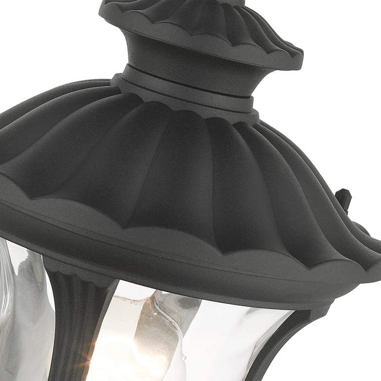 Image 3 Livex Oxford 14" High Textured Black Lantern Outdoor Hanging Light more views