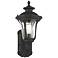 Livex Oxford 15 1/2" High Black Upward Lantern Outdoor Wall Light