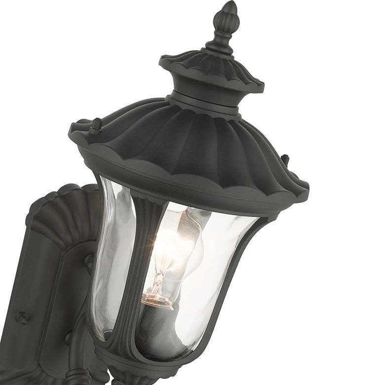 Image 3 Livex Oxford 15 1/2" High Black Upward Lantern Outdoor Wall Light more views