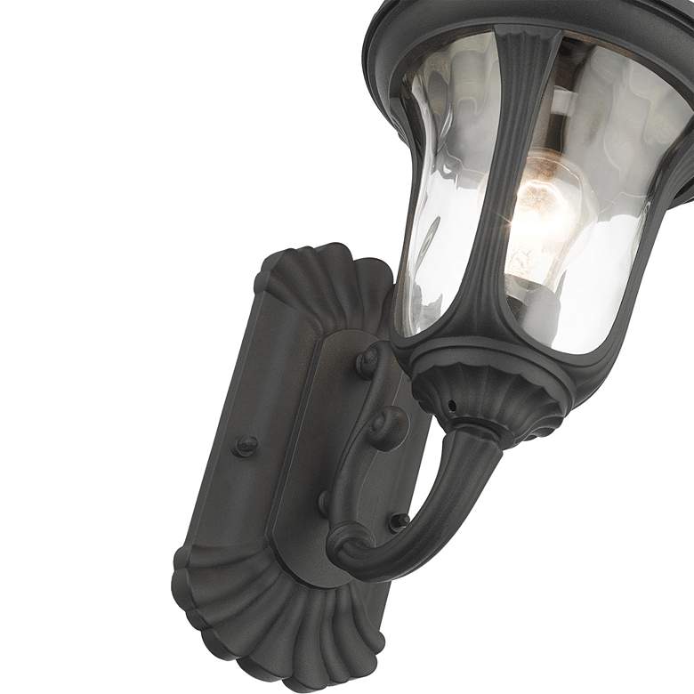 Image 4 Livex Oxford 15 1/2" High Black Upward Lantern Outdoor Wall Light more views