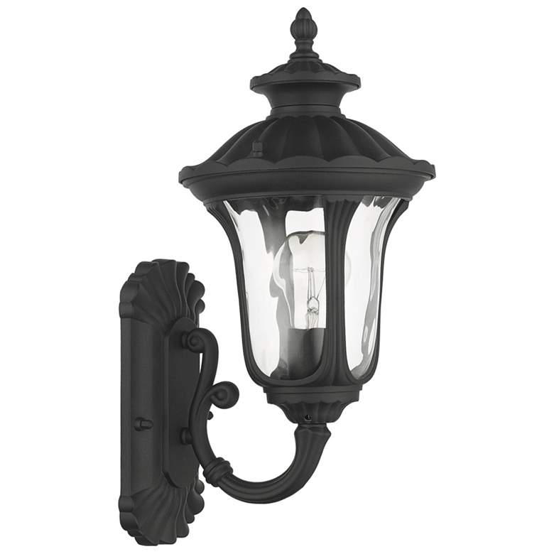 Image 5 Livex Oxford 15 1/2" High Black Upward Lantern Outdoor Wall Light more views