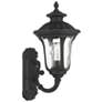 5_Livex Oxford 15 1/2" High Black Upward Lantern Outdoor Wall Light more views