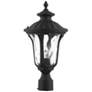 2_Livex Oxford 15 1/2" High Textured Black Lantern Outdoor Post Light