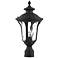 Livex Oxford 15 1/2" High Textured Black Lantern Outdoor Post Light