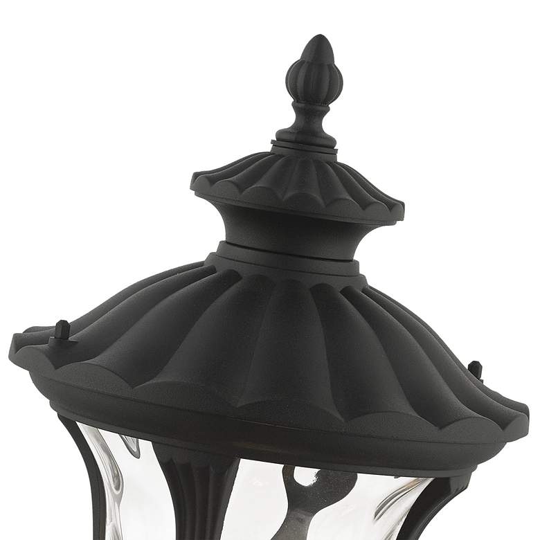 Image 3 Livex Oxford 15 1/2" High Textured Black Lantern Outdoor Post Light more views