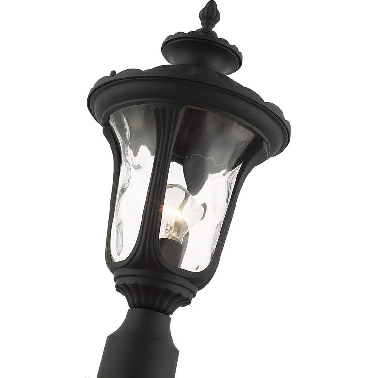 Image 4 Livex Oxford 15 1/2" High Textured Black Lantern Outdoor Post Light more views