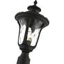 4_Livex Oxford 15 1/2" High Textured Black Lantern Outdoor Post Light more views