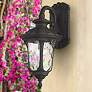 1_Livex Oxford 16 1/4" High Black Downward Lantern Outdoor Wall Light