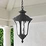 1_Livex Oxford 17 1/2" High Textured Black Lantern Outdoor Hanging Light