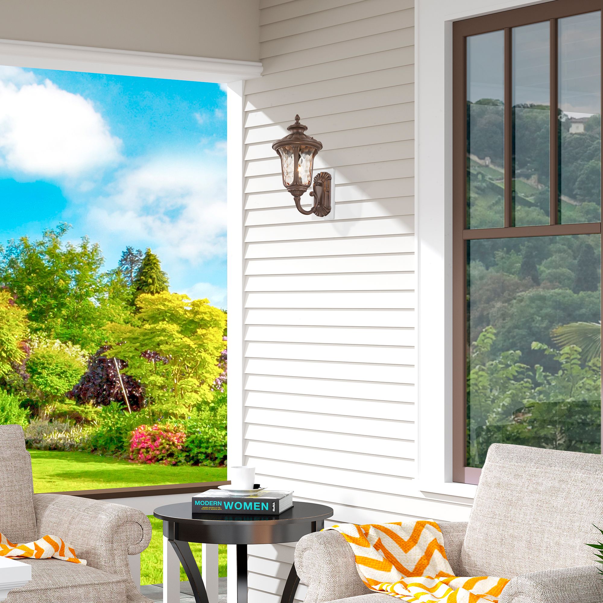 Image 7 Livex Oxford 18" High Imperial Bronze Outdoor Wall Light more views