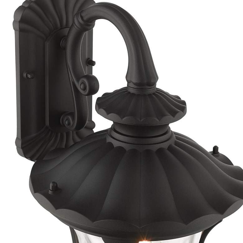 Image 3 Livex Oxford 19" High Black Downward Lantern Outdoor Wall Light more views