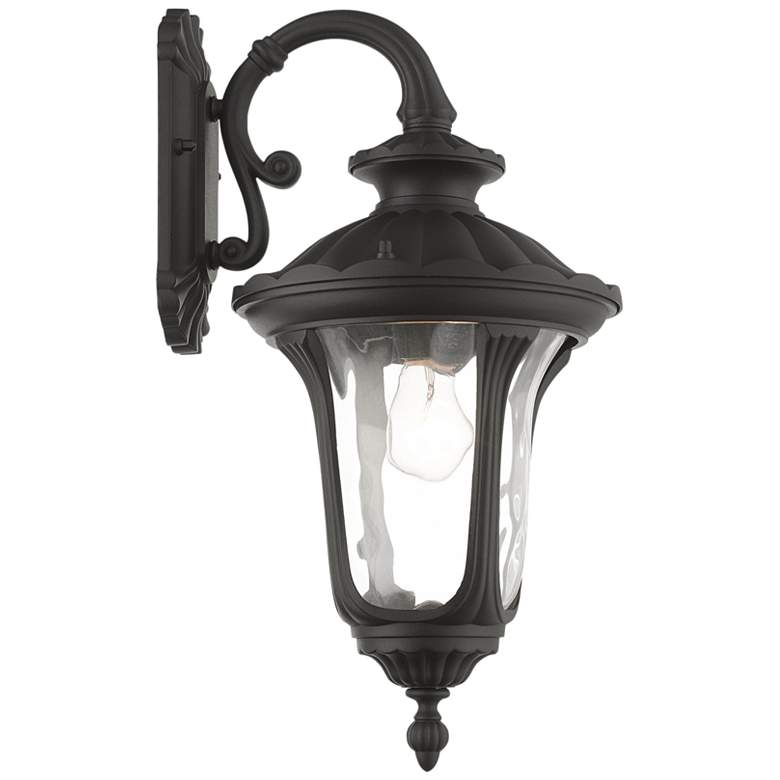 Image 4 Livex Oxford 19" High Black Downward Lantern Outdoor Wall Light more views