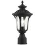 2_Livex Oxford 19" High Textured Black Lantern Outdoor Post Light