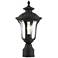 Livex Oxford 19" High Textured Black Lantern Outdoor Post Light