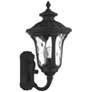 2_Livex Oxford 19" High Textured Black Upward Lantern Outdoor Wall Light