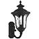 Livex Oxford 19" High Textured Black Upward Lantern Outdoor Wall Light