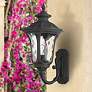 1_Livex Oxford 19" High Textured Black Upward Lantern Outdoor Wall Light