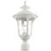 Livex Oxford 19" High Textured White Lantern Outdoor Post Light