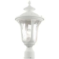 Livex Oxford 19" High Textured White Lantern Outdoor Post Light