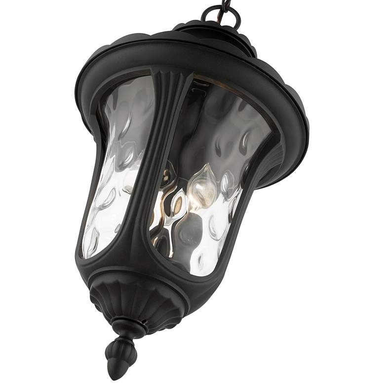 Image 3 Livex Oxford 20 1/2" High Textured Black Lantern Outdoor Hanging Light more views