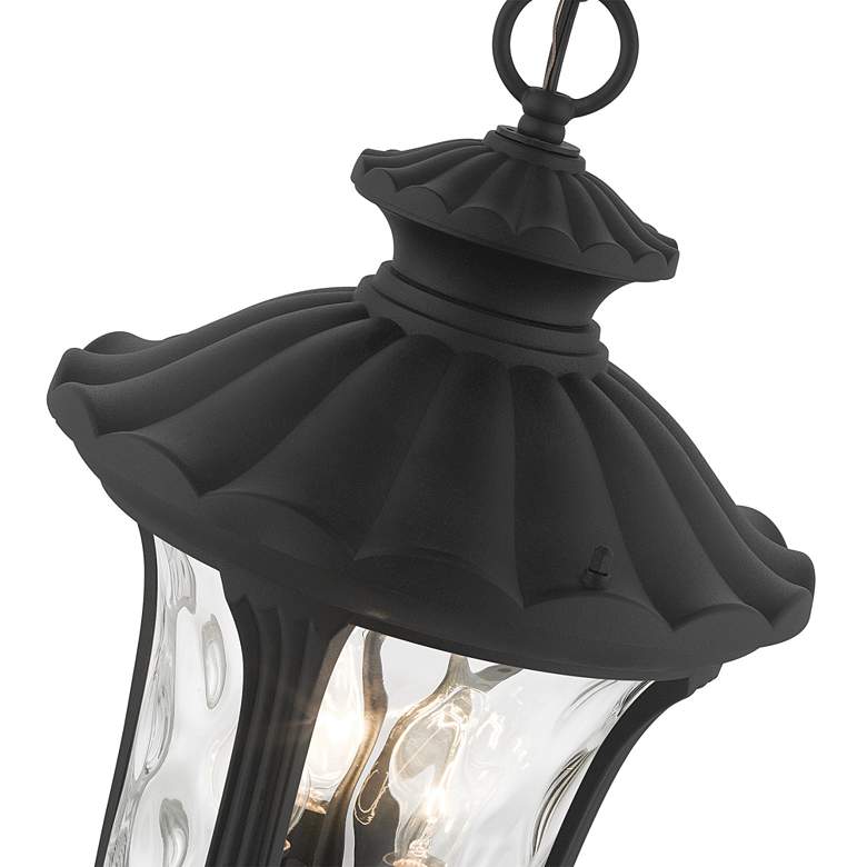 Image 4 Livex Oxford 20 1/2" High Textured Black Lantern Outdoor Hanging Light more views
