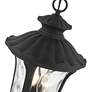 4_Livex Oxford 20 1/2" High Textured Black Lantern Outdoor Hanging Light more views