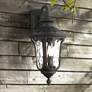1_Livex Oxford 22 1/2" High Black Downward Lantern Outdoor Wall Light