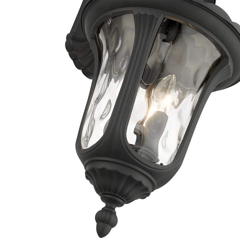 Image 3 Livex Oxford 22 1/2" High Black Downward Lantern Outdoor Wall Light more views